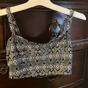 Black and white crop top